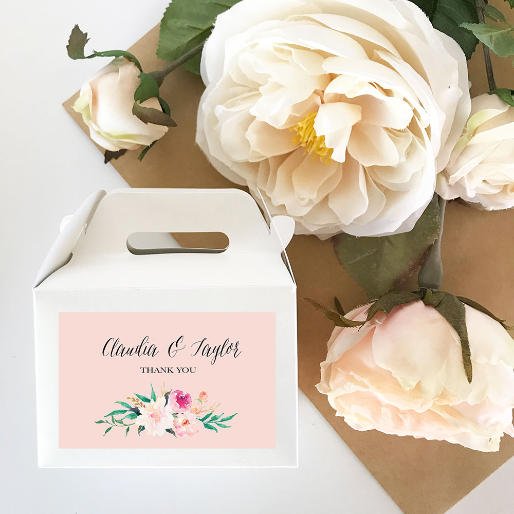 Personalized Spring Favors - Mini Gable Boxes (set of 12)
