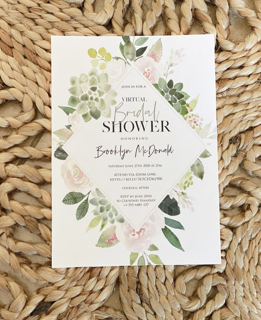 Virtual Bridal Shower Invitations