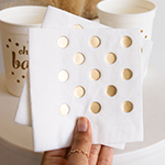 Gold Polka DOT Napkins (set of 25)