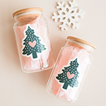Christmas Tree Iced Coffee Glass