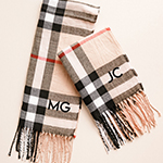 Monogram Plaid Scarf