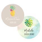 Round Labels - Tropical Beach