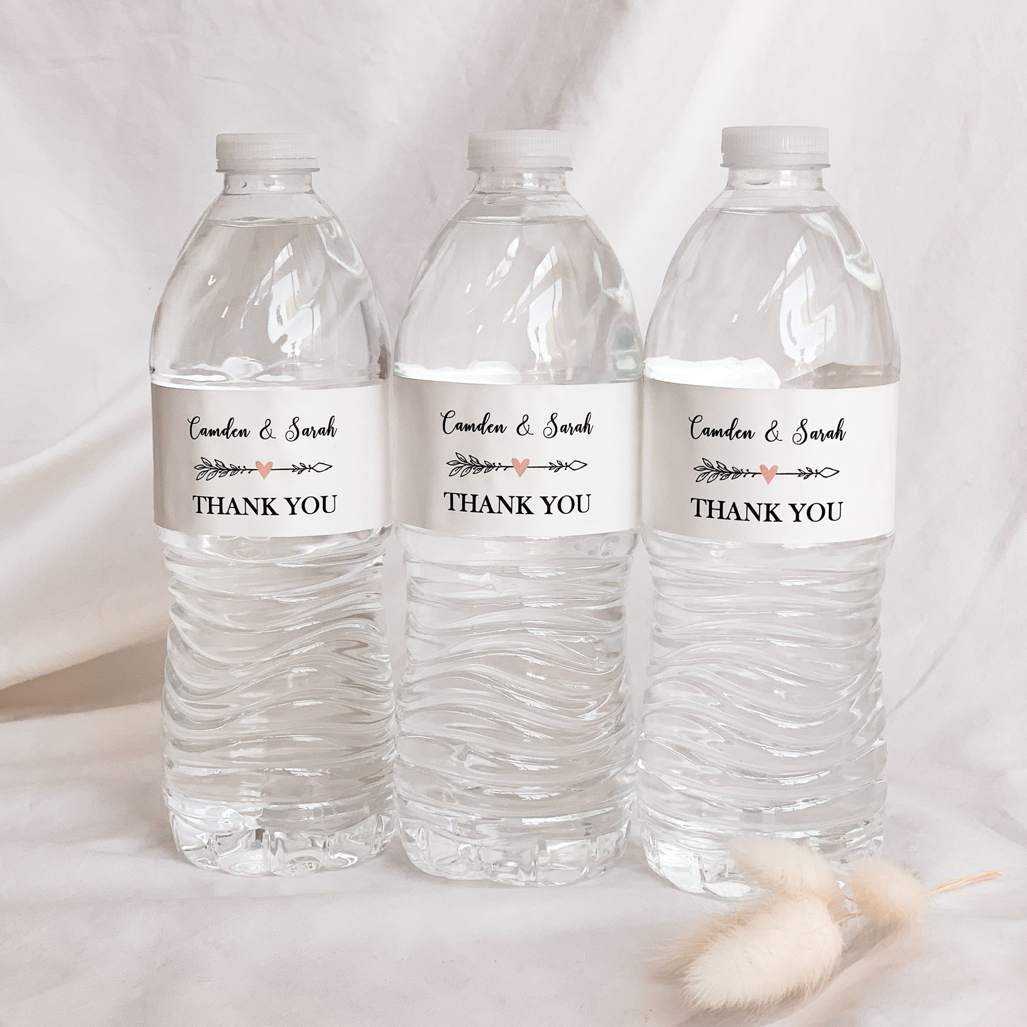 50 PERSONALIZED DWEDDING WATER BOTTLE LABELS  WATER RESISTANT 