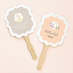 Personalized Tropical Beach Paddle Fans