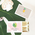 Personalized Tropical Beach Match Boxes (set of 50)