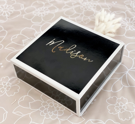 Bridesmaid Gift Boxes - Black & Gold