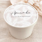 Round Gift Box - Palm Print