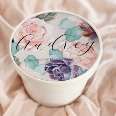 Round Gift Box - Succulent