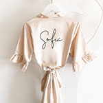 Girls Ruffled Robe - Personalized