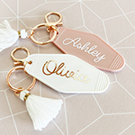 Personalized Motel Keychain