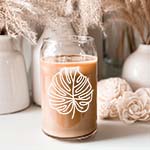 Palm Leaf Iced Coffee Glass