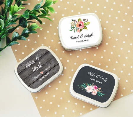 Personalized Floral Garden Mint Tins