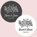 Personalized Wedding Labels - Floral