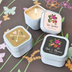 Rustic Garden Square Candle Tins
