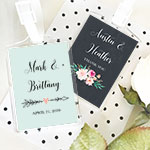 Personalized Floral Garden Acrylic Luggage Tags