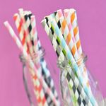 Striped Paper Straws (set of 25)