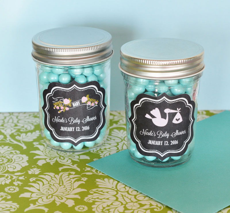 Event Blossom eb2310cbb Chalkboard Baby Shower Personalized Mini Mason Jars ($1.74 @ 24 min)