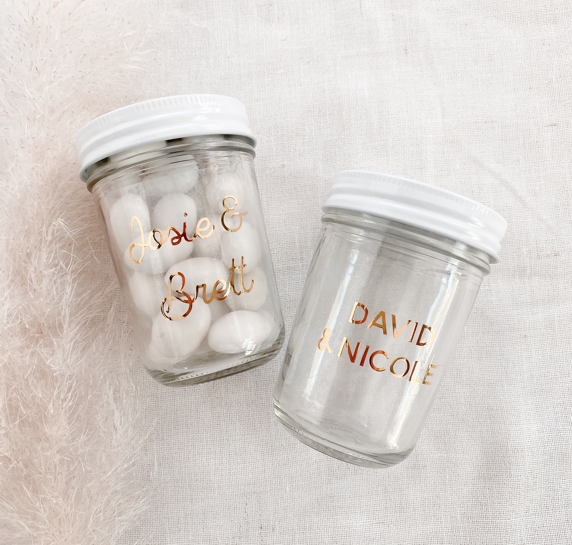 Foil Mini Mason Jars