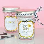 Personalized Mini Mason Jars - Metallic Foil