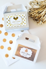 Personalized Mini Gable Boxes (set of 12) - Metallic Foil