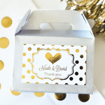 Personalized Mini Gable Boxes (set of 12) - Metallic Foil