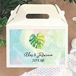 Personalized Tropical Beach Mini Gable Boxes (set of 12)