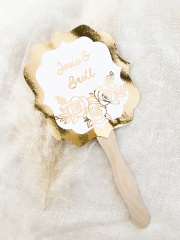 Gold Foil Paddle Fans