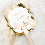 Gold Foil Paddle Fans