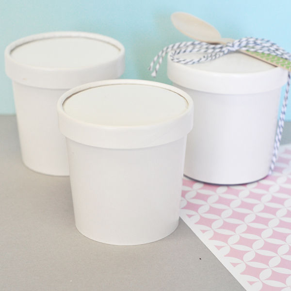 Event Blossom eb2379np DIY Blank Mini Ice Cream Containers