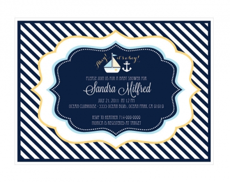 nautical baby shower invitations