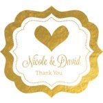 Personalized Wedding Labels - Foil - Frame