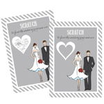 Bride Groom Scratch Off Game Cards (Set of 12)