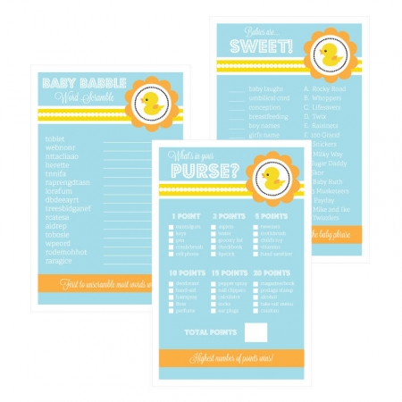 Baby Shower Games Set Of 10 Rubber Ducky Baby Shower Games Set Of 10 Rubber Ducky