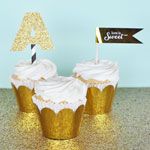 Metallic Gold & Silver Foil Cupcake Wrappers (Set of 12)