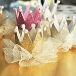 Glitter Crown Clips