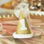 Glitter 1st Birthday Party Hats