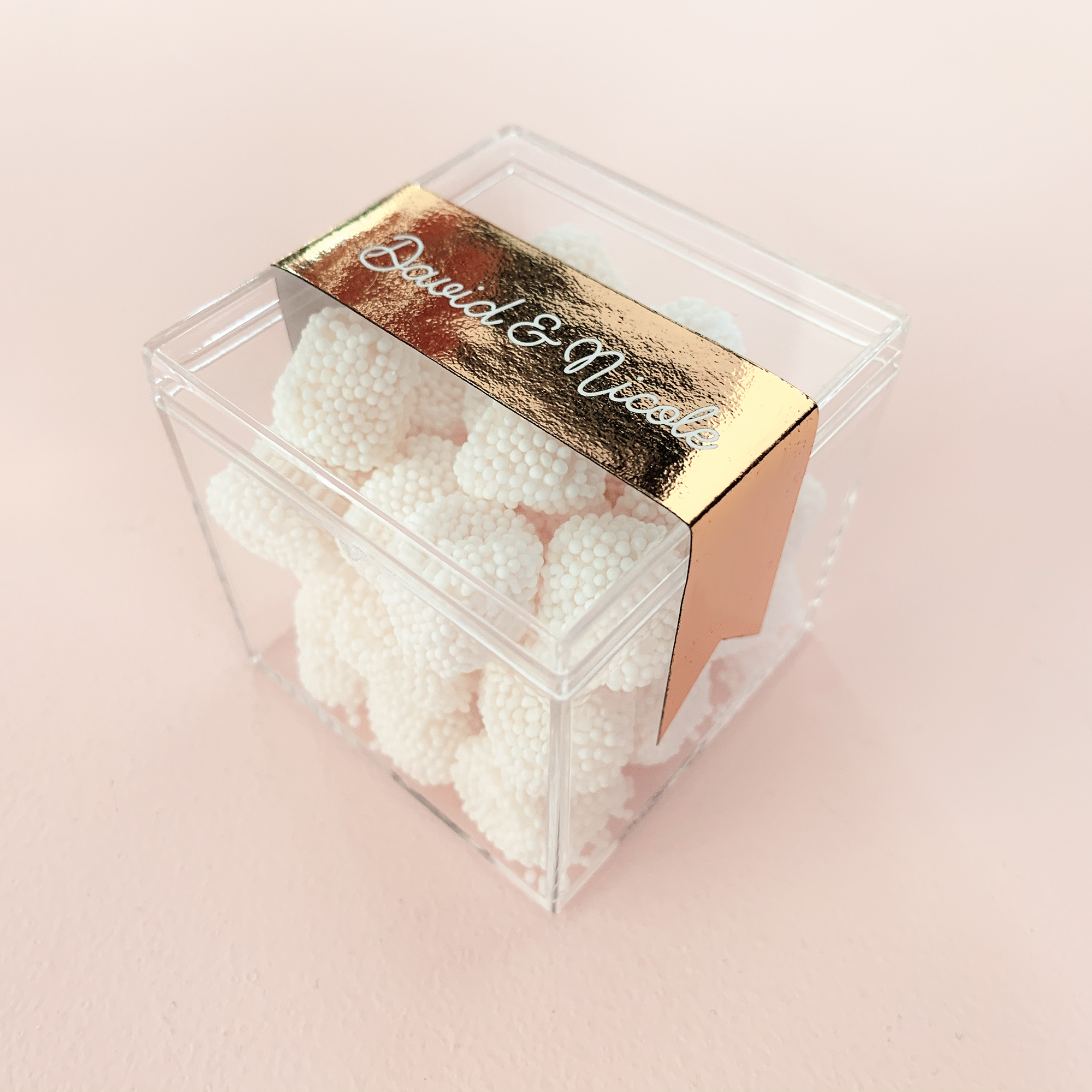 Clear Favor Boxes – Foil