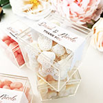 Clear Favor Boxes - Metallic Foil