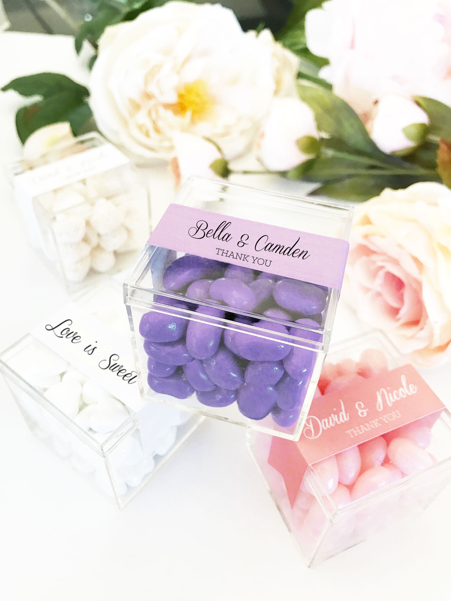 clear candy boxes
