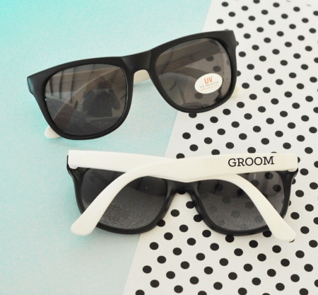 White Groom Groomsman Sunglasses set of 6