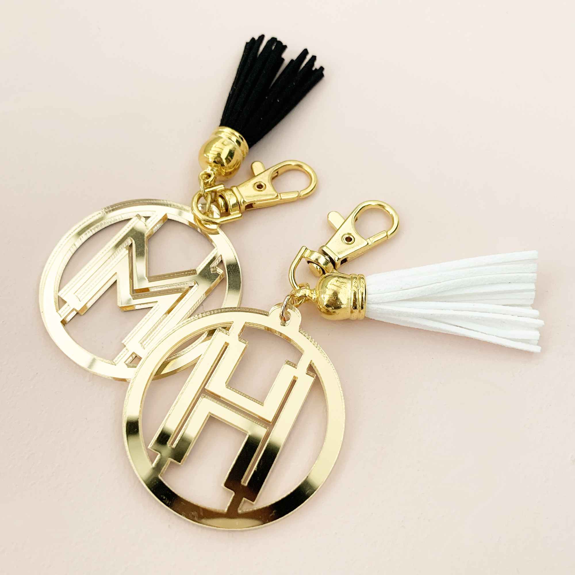 Personalised Monogram Keyring | Gold