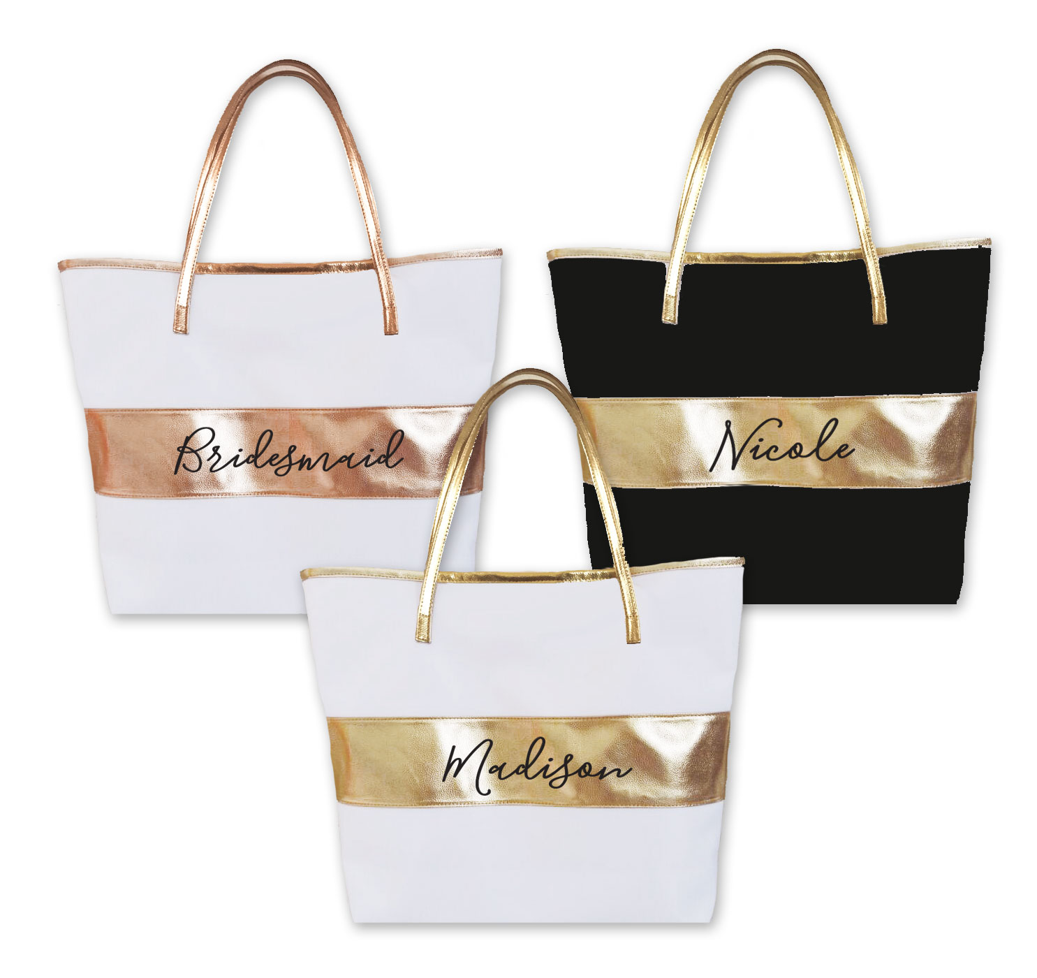 Gold & Greenery Personalized Tote Bag