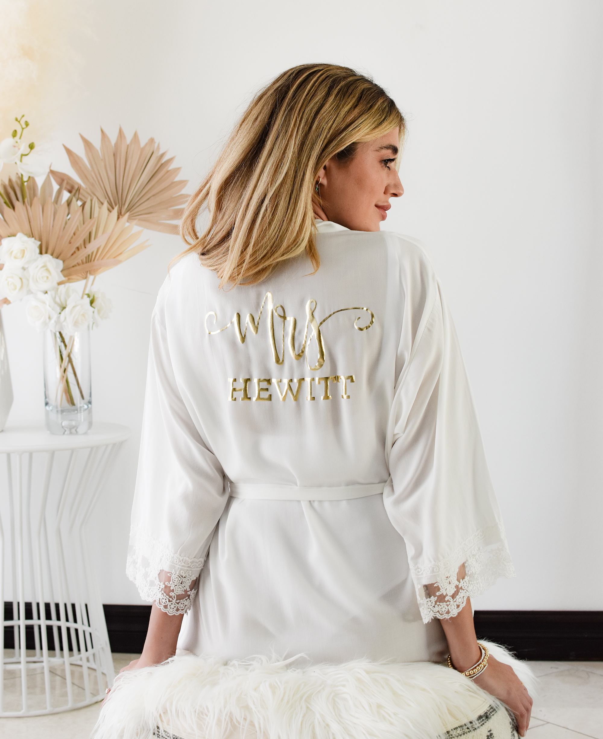 personalized bride robe