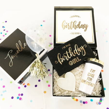 Happy Birthday Gift Box for Her, Personalized Birthday Box With