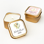 Gold Candle Tins - Tropical Beach