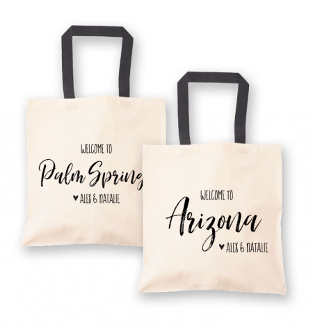 Custom Name Printed Tote Bags, Personalized Canvas Tote Bag With Names