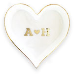 Heart Ring Dish - Couple's Monogram
