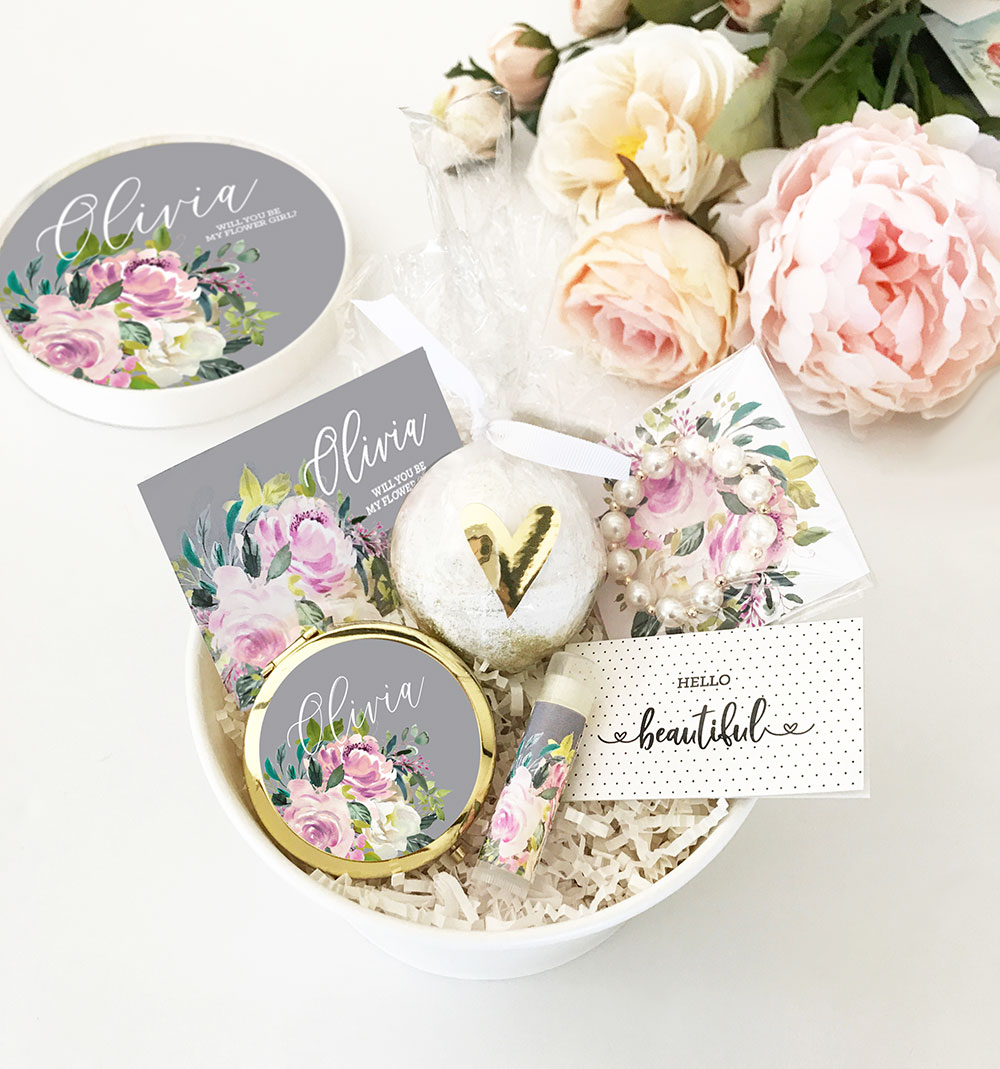 Flower Girl Round Gift Box Set