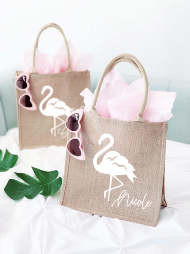 flamingo beach bag