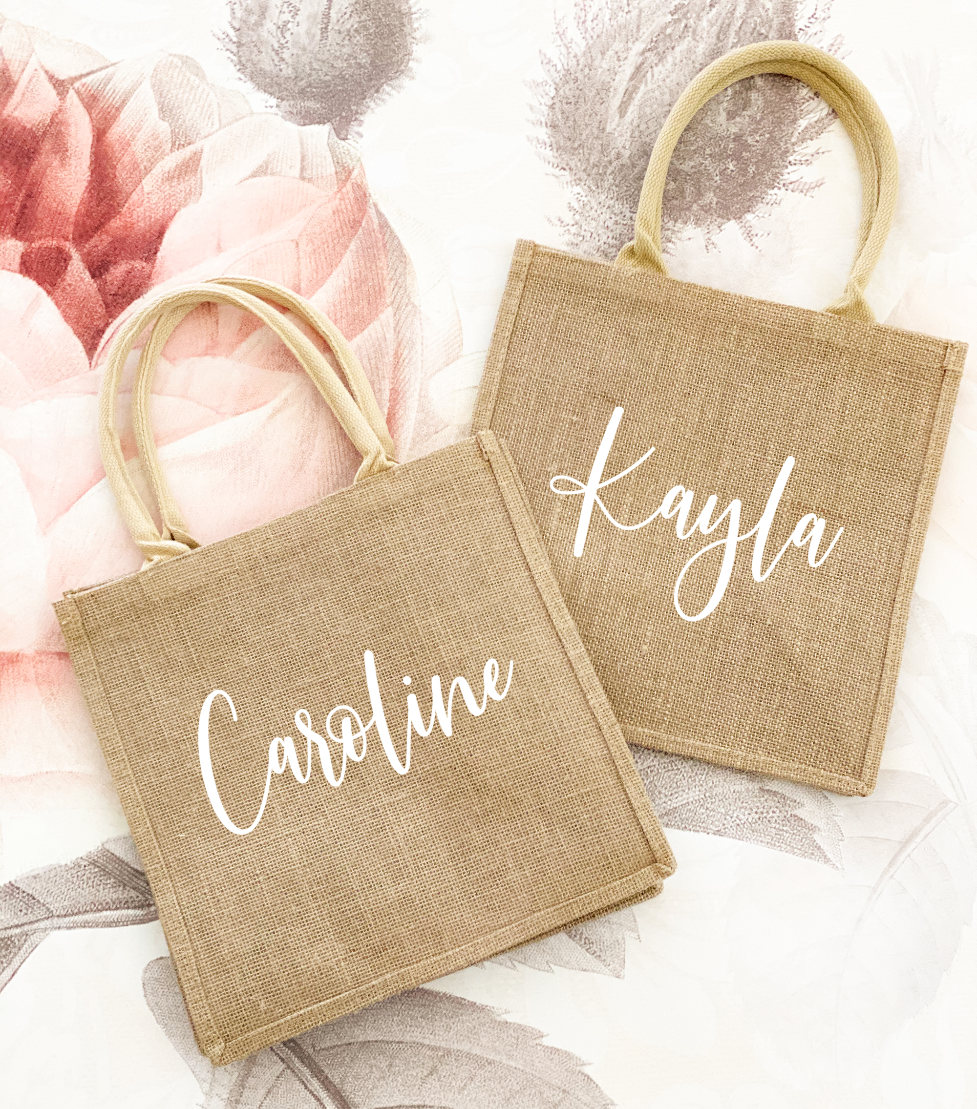 personalized jute tote bags